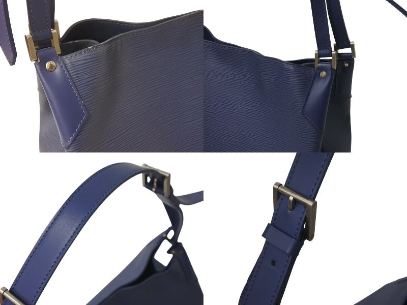 LOUIS VUITTON ルイヴィトン エピ マンダラ MM ショルダーバッグ M5889G エピレザー ブルー シルバー金具 美品 中古 4b001173