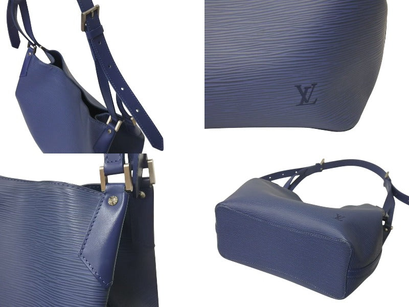 LOUIS VUITTON ルイヴィトン エピ マンダラ MM ショルダーバッグ M5889G エピレザー ブルー シルバー金具 美品 中古 4b001173