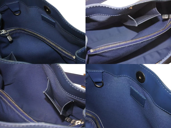 LOUIS VUITTON ルイヴィトン エピ マンダラ MM ショルダーバッグ M5889G エピレザー ブルー シルバー金具 美品 中古 4b001173
