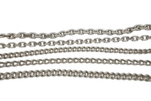 Load image into Gallery viewer, CHANEL シャネル 5連 ラインストーン ロング チェーン ネックレス 124.4g シルバー メタル ラインストーン ココマーク シルバー金具 美品 中古 4b011732