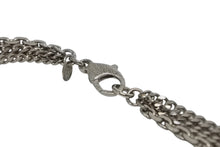 Load image into Gallery viewer, CHANEL シャネル 5連 ラインストーン ロング チェーン ネックレス 124.4g シルバー メタル ラインストーン ココマーク シルバー金具 美品 中古 4b011732