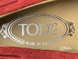 極美品 TOD'S トッズ ゴンミーニ XXM15C0CN50RE0R007 ドライビングシューズ レザー ローファー サイズ5.5 中古 4b010718