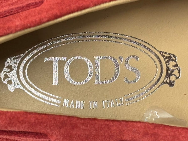 極美品 TOD'S トッズ ゴンミーニ XXM15C0CN50RE0R007 ドライビングシューズ レザー ローファー サイズ5.5 中古 4b010718