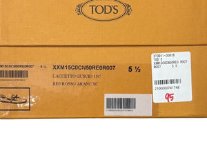 極美品 TOD'S トッズ ゴンミーニ XXM15C0CN50RE0R007 ドライビングシューズ レザー ローファー サイズ5.5 中古 4b010718