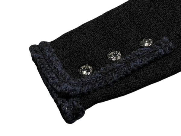 極美品 CHANEL シャネル ツイードジャケット P79356V71693 サイズ36 セーラーカラー ココマーク ブラック ホワイト 中古 4b011494