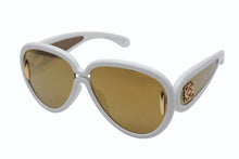 Load image into Gallery viewer, 新品同様 LOEWE ロエベ サングラス アイウェア LW40132I 25G サイズ65□14 145 アナグラム ホワイト ゴールド 中古 4b011777