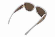Load image into Gallery viewer, 新品同様 LOEWE ロエベ サングラス アイウェア LW40132I 25G サイズ65□14 145 アナグラム ホワイト ゴールド 中古 4b011777