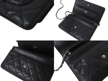Load image into Gallery viewer, 極美品 CHANEL シャネル チェーンウォレット ショルダーバッグ ココマーク 20番台 キャビアスキン ブラック 中古 4b001178