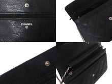 Load image into Gallery viewer, 極美品 CHANEL シャネル チェーンウォレット ショルダーバッグ ココマーク 20番台 キャビアスキン ブラック 中古 4b001178