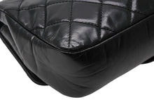 Load image into Gallery viewer, CHANEL シャネル Sフラップ Wチェーンショルダーバッグ 21番台 ココマーク カーフスキン ブラック シルバー金具 美品 中古 4b011815