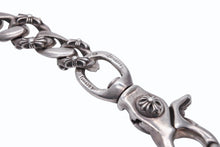 Load image into Gallery viewer, 極美品 CHROME HEARTS クロムハーツ 2クリップファンシー ショートウォレットチェーン 重量約212.0g 全長約41cm シルバー925 中古 4b011656
