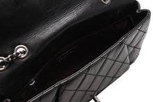 Load image into Gallery viewer, CHANEL シャネル Sフラップ Wチェーンショルダーバッグ 21番台 ココマーク カーフスキン ブラック シルバー金具 美品 中古 4b011815