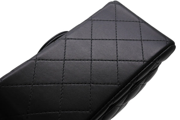 新品同様 CHANEL シャネル ミニマトラッセ16 Sフラップ Sチェーンショルダーバッグ ランダム番台 ココマーク ラムスキン ブラック 中古 4b011816