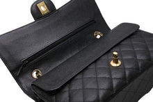 Load image into Gallery viewer, 極美品 CHANEL シャネル マトラッセ25 Wフラップ Wチェーンショルダーバッグ A01164 14番台 ココマーク キャビアスキン ブラック 中古 4b011817