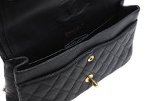 Load image into Gallery viewer, 極美品 CHANEL シャネル マトラッセ25 Wフラップ Wチェーンショルダーバッグ A01164 14番台 ココマーク キャビアスキン ブラック 中古 4b011817