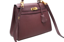 Load image into Gallery viewer, 新品同様品 HERMES エルメス KELLY ケリー25 2WAYハンドバッグ 内縫い トゴ ルージュアッシュゴールド金具 A刻印 4b012348