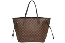 Load image into Gallery viewer, 極美品 LOUIS VUITTON ルイヴィトン ダミエ ネヴァーフルMM トートバッグ N51105 PVC レザー ブラウン ゴールド金具 中古 4b011620