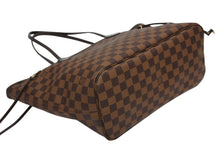 Load image into Gallery viewer, 極美品 LOUIS VUITTON ルイヴィトン ダミエ ネヴァーフルMM トートバッグ N51105 PVC レザー ブラウン ゴールド金具 中古 4b011620
