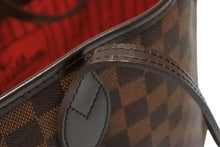 Load image into Gallery viewer, 極美品 LOUIS VUITTON ルイヴィトン ダミエ ネヴァーフルMM トートバッグ N51105 PVC レザー ブラウン ゴールド金具 中古 4b011620