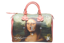 Load image into Gallery viewer, 極美品 LOUIS VUITTON ルイヴィトン モナリザ スピーディ30 ボストンバッグ マスターズコレクション M43372 ピンク 中古 4b011746