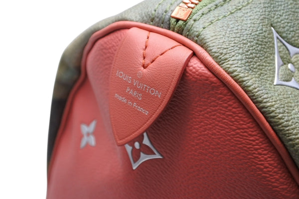 極美品 LOUIS VUITTON ルイヴィトン モナリザ スピーディ30 ボストンバッグ マスターズコレクション M43372 ピンク 中古 4b011746