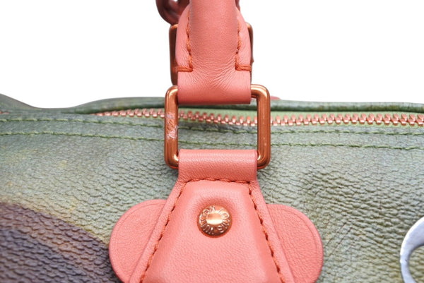 極美品 LOUIS VUITTON ルイヴィトン モナリザ スピーディ30 ボストンバッグ マスターズコレクション M43372 ピンク 中古 4b011746