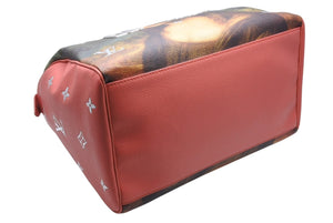 極美品 LOUIS VUITTON ルイヴィトン モナリザ スピーディ30 ボストンバッグ マスターズコレクション M43372 ピンク 中古 4b011746