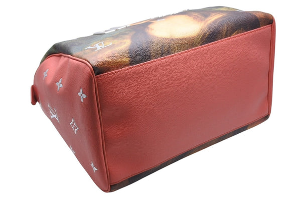 極美品 LOUIS VUITTON ルイヴィトン モナリザ スピーディ30 ボストンバッグ マスターズコレクション M43372 ピンク 中古 4b011746