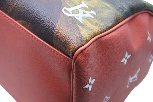 極美品 LOUIS VUITTON ルイヴィトン モナリザ スピーディ30 ボストンバッグ マスターズコレクション M43372 ピンク 中古 4b011746