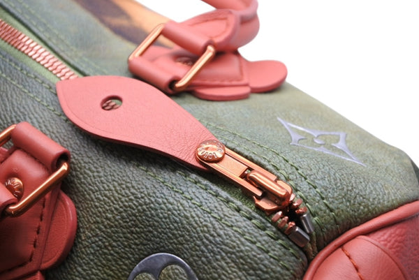 極美品 LOUIS VUITTON ルイヴィトン モナリザ スピーディ30 ボストンバッグ マスターズコレクション M43372 ピンク 中古 4b011746