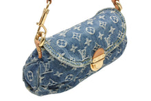 Load image into Gallery viewer, LOUIS VUITTON ルイヴィトン ミニプリーティ ワンショルダーバッグ M95050 モノグラム デニム インディゴブルー 美品 中古 4b011638