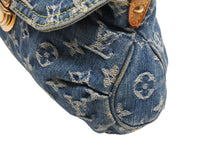 Load image into Gallery viewer, LOUIS VUITTON ルイヴィトン ミニプリーティ ワンショルダーバッグ M95050 モノグラム デニム インディゴブルー 美品 中古 4b011638