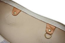 Load image into Gallery viewer, LOUIS VUITTON ルイヴィトン ダミエ アズール スピーディ30 ハンドバッグ N41533 ホワイト ゴールド金具 ロゴ 美品 中古 4b011890