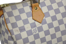 Load image into Gallery viewer, LOUIS VUITTON ルイヴィトン ダミエ アズール スピーディ30 ハンドバッグ N41533 ホワイト ゴールド金具 ロゴ 美品 中古 4b011890