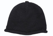 Load image into Gallery viewer, 極美品 CHROME HEARTS クロムハーツ クロスパッチ ニットキャップ ビーニー カシミヤ レザー シルバー925 ブラック 中古 4b011657