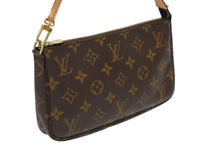 Load image into Gallery viewer, LOUIS VUITTON ルイヴィトン ポシェット アクセソワール アクセサリーポーチ M51980 モノグラム ブラウン レザー PVC 美品 中古 4b011892