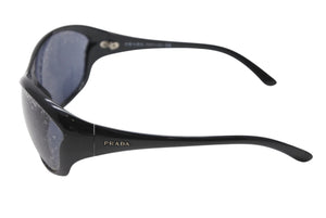 PRADA プラダ ロゴ サングラス ブラック プラスチック 68□14 SPR25G アイウェア 小物 美品 中古 4b010907