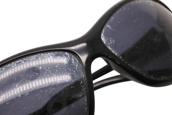 PRADA プラダ ロゴ サングラス ブラック プラスチック 68□14 SPR25G アイウェア 小物 美品 中古 4b010907