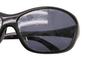PRADA プラダ ロゴ サングラス ブラック プラスチック 68□14 SPR25G アイウェア 小物 美品 中古 4b010907