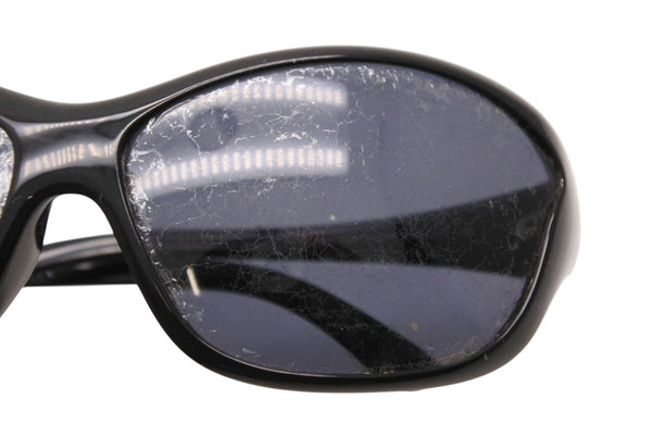 PRADA プラダ ロゴ サングラス ブラック プラスチック 68□14 SPR25G アイウェア 小物 美品 中古 4b010907