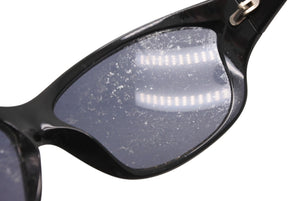 PRADA プラダ ロゴ サングラス ブラック プラスチック 68□14 SPR25G アイウェア 小物 美品 中古 4b010907