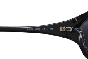 PRADA プラダ ロゴ サングラス ブラック プラスチック 68□14 SPR25G アイウェア 小物 美品 中古 4b010907