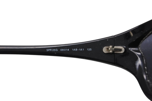 PRADA プラダ ロゴ サングラス ブラック プラスチック 68□14 SPR25G アイウェア 小物 美品 中古 4b010907