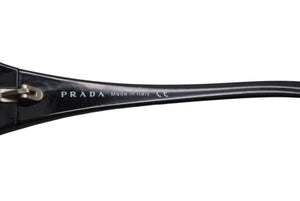 PRADA プラダ ロゴ サングラス ブラック プラスチック 68□14 SPR25G アイウェア 小物 美品 中古 4b010907