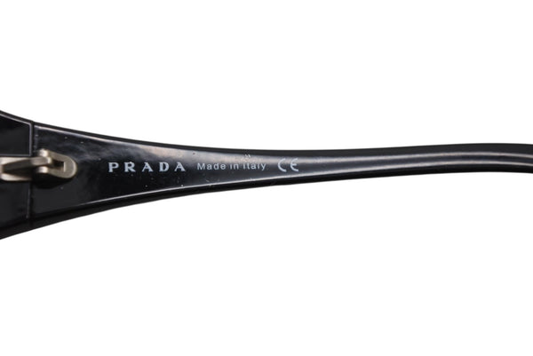 PRADA プラダ ロゴ サングラス ブラック プラスチック 68□14 SPR25G アイウェア 小物 美品 中古 4b010907