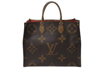 Load image into Gallery viewer, 極美品 LOUIS VUITTON ルイヴィトン モノグラム ジャイアント リバース オンザゴーMM トートバッグ M45321 ブラウン 中古 4b001190