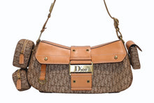Load image into Gallery viewer, Christian Dior クリスチャンディオール トロッター ストリートシック ショルダーバッグ ブラウン キャンバス レザー ロゴ 美品 中古 4b011849