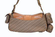 Load image into Gallery viewer, Christian Dior クリスチャンディオール トロッター ストリートシック ショルダーバッグ ブラウン キャンバス レザー ロゴ 美品 中古 4b011849