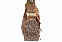 Load image into Gallery viewer, Christian Dior クリスチャンディオール トロッター ストリートシック ショルダーバッグ ブラウン キャンバス レザー ロゴ 美品 中古 4b011849