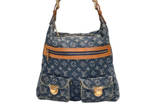 Load image into Gallery viewer, LOUIS VUITTON ルイヴィトン バギーGM ショルダーバッグ M95048 モノグラムデニム ブルー ゴールド金具 美品 中古 4b011918